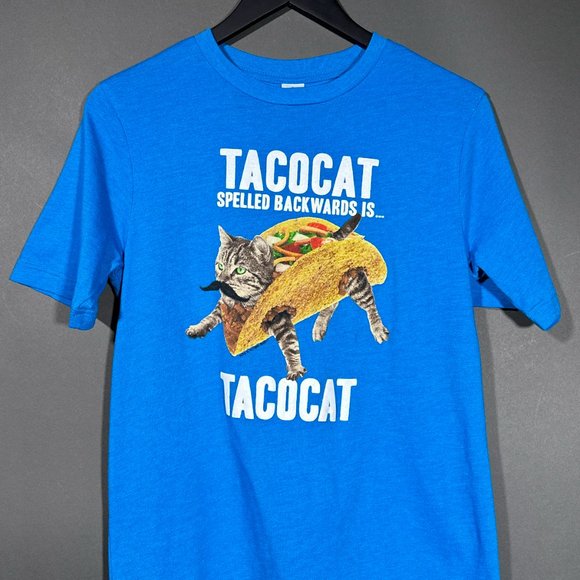 Taco Cat Spelled Backwards Is Tacocat T Shirt Boy/Girl Size XL . - Picture 4 of 11